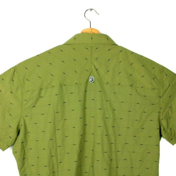 Kuhl Mens Size Large Green Brown Nylon Shirt - Picture 3 of 5
